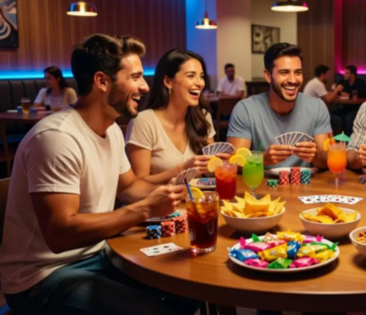 Baráti társaság offline pókeres közösségi estén